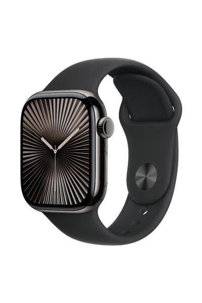 Apple Watch 10 GPS Cellular 46mm Slate Titanium, LTPO OLED, 64GB, Black Sport...
