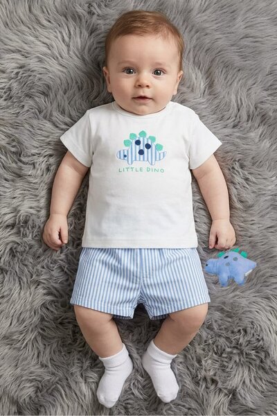 Rock A Bye Baby Boutique طقم ملابس للأطفال الصغار من 3 قطع يتضمن تي شيرت مطبو...