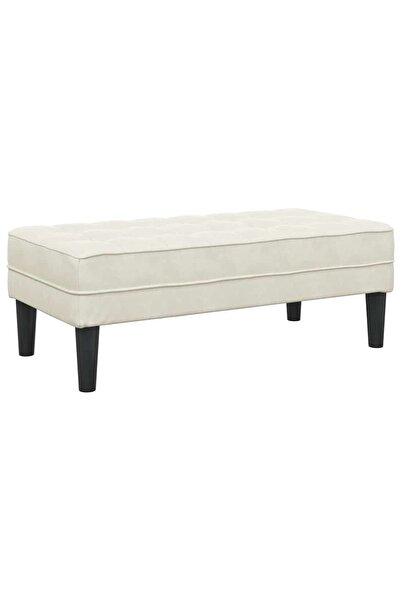 vidaxl bancă cu pernă Crem 113 x 57 x 39 cm Catifea