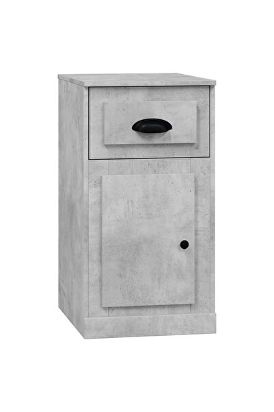 vidaxl Side cabinet with drawer, concrete grey, 40x50x75 cm engineered wood