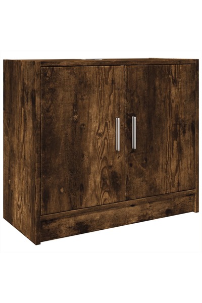 vidaxl Dulap de chiuvetă, stejar fumuriu, 63x29x55 cm, lemn prelucrat