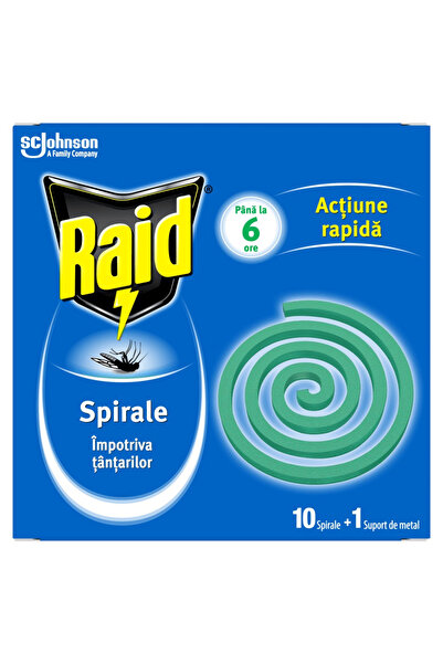Raid Pachet 3 spirale insecticide împotriva țânțarilor, 10 bucăți
