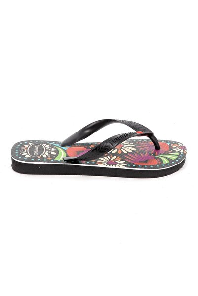 Havaianas Γυναικεία Σαγιονάρα Tropicana Vibes Χρώματος Μαύρο 4150745-0090