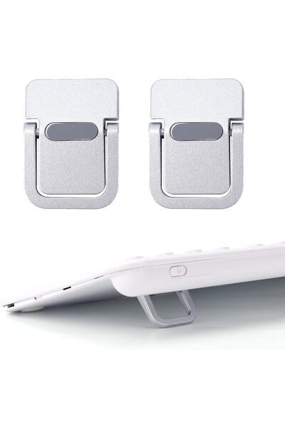 Arabest 2-Piece Mini Keyboard Riser,Zinc Alloy Portable Laptop Tilt Stand,Fol...