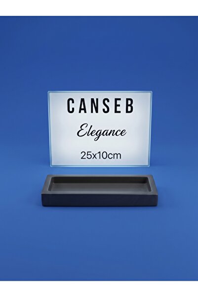CANSEB Elegance 25x10 CM SİYAH Dekoratif Tepsi Sunumluk Tabak