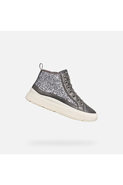 Geox Pantofi argintii de damă până la gleznă Laquinny Girl