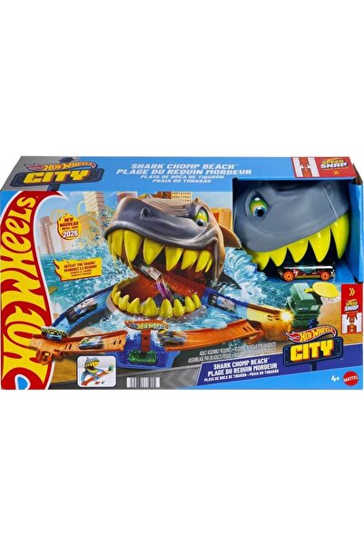 mattel Hot Wheels HW City- πιστα επιθεση καρχαρια JHL96