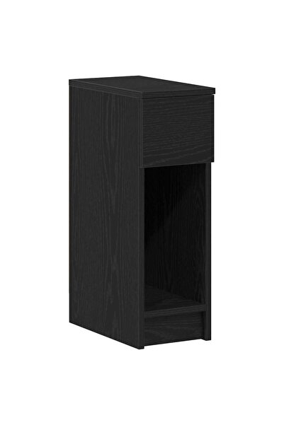 vidaxl Noptiera cu sertar stejar negru 20x36x60 cm