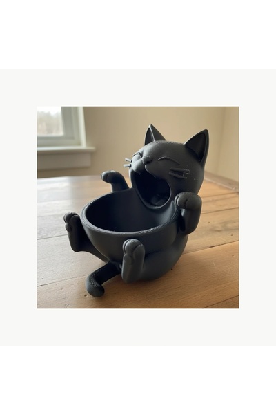 OEM Bol Decorativ Pisica pentru Obiecte Mici, Imprimare 3D, 15cm