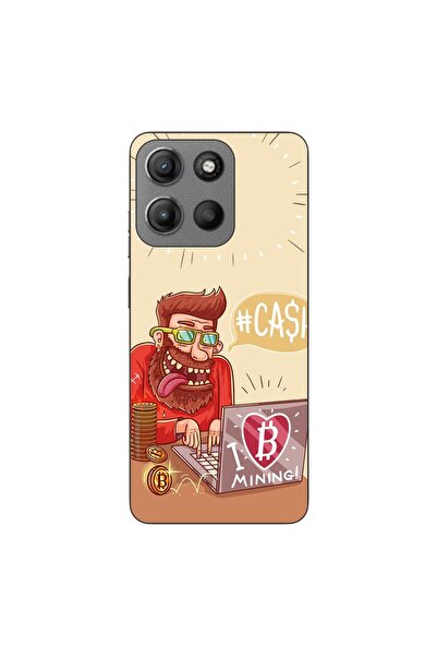 OEM Калъф, съвместим с Motorola Moto G15, силиконов гел TPU, модел BTC Mining
