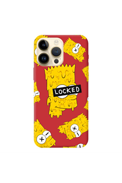 Other Apple iPhone 13 Pro Max Bart Simpson Red Colored Silicone TPU Θήκη