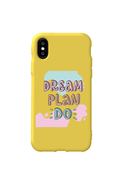 OEM Θήκη Apple iPhone X Dream Plan Do από Κίτρινο Σιλικονούχο TPU