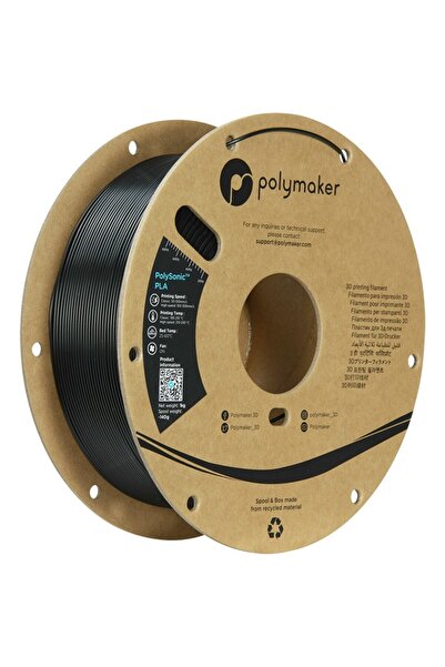 Polymaker PolySonic PLA 1.75mm Black (Negru) 1kg