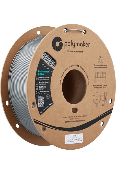 Polymaker PETG HS 1.75mm Silver 1kg 1.75 mm