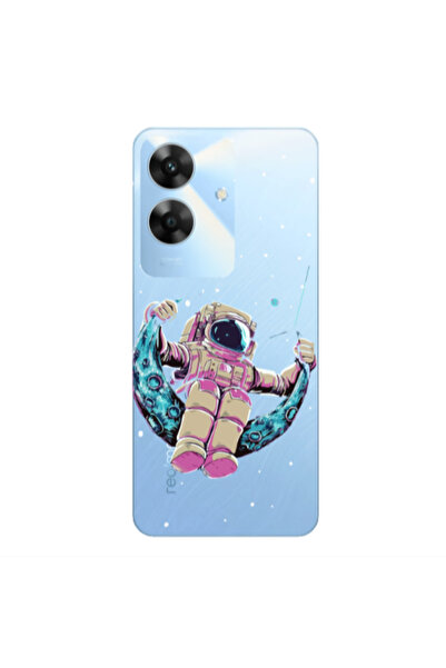 Other Realme Note 60 Astronaut swinging on the moon Transparent Silicone TPU ...