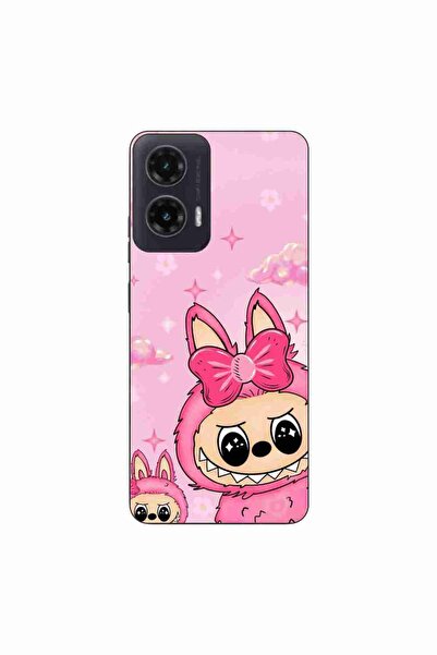 OEM Husa compatibila cu Motorola Moto G35 Silicon Gel Tpu Model Labubu Pink F...