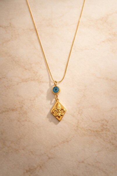 Bozhi Necklace Steel Gold Minimal Elegance