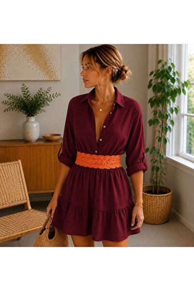 Cherry Butik حزام باندانا محبوك للخصر