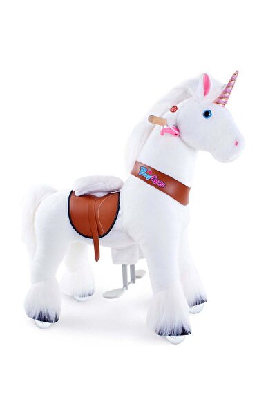 PonyCycle Model U Unicorn – Jucarie de calarit pe roti cu frana, 4-7 ani