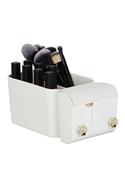 Ayawaska Wall cosmetic organizer with 4 compartments, with self-adhesive wall...