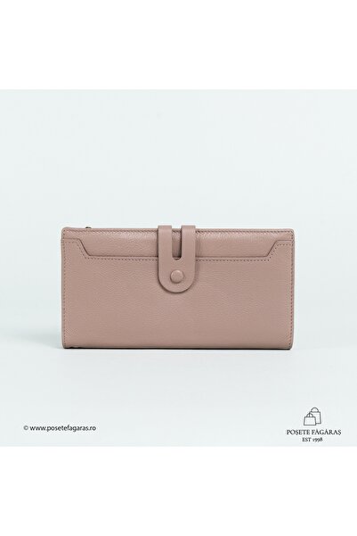 Posete Fagaras Sonia Leather Wallet - Powder Pink, Genuine Leather Wallet , W...