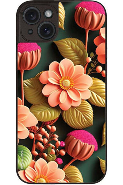 Other Θήκη Sonique Σειράς 3D Λουλουδιών για Apple iPhone 15 Plus Σολομί