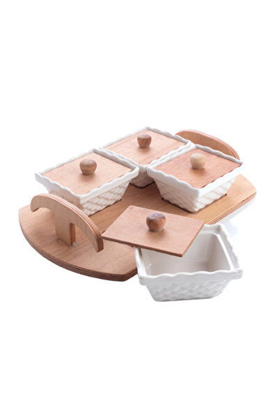 Studio Casa Set servire mic dejun - 4 vase, 10 cm x 8 cm, Ceramica, Alb