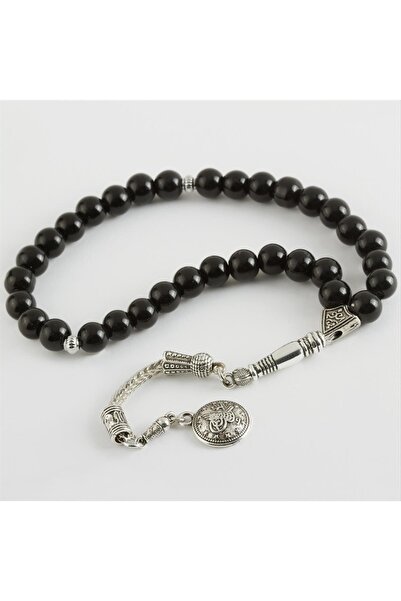 ZERO LAND Gldisptm Onix Shiny Natural Stone Prayer Beads (170756) 8 Mm-Black
