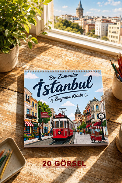 birikiyedi Bir Zamanlar İstanbul Boyama Kitabı | İstanbul Sokakları, Tramvay ...