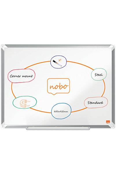 Nobo Tablă magnetică albă din oțel vopsit 45 x 60 cm Premium Plus