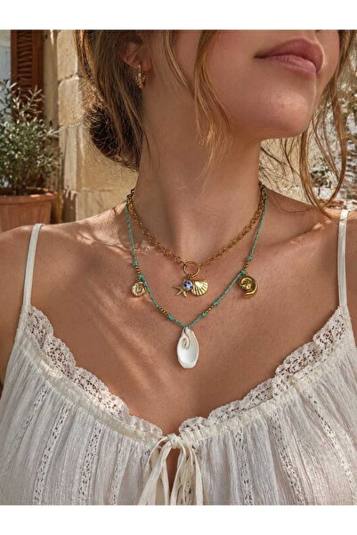 Mope Accessories مجموعة قلادات أوشن تشارم مكونة من قطعتين