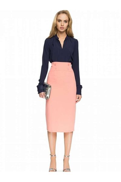 Stylove S065 Pencil Ψηλόμεση Midi Φούστα model 112633 Pink (S) - S