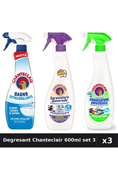 Chanteclair Set 3 Degresant Universal 600ml - Extra Stralucire, Lavanda, Lamaie