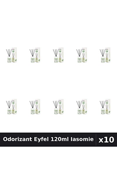 Eyfel Set 10 Odorizant Camera cu Betisoare - Iasomie, Parfum Intens 120ml