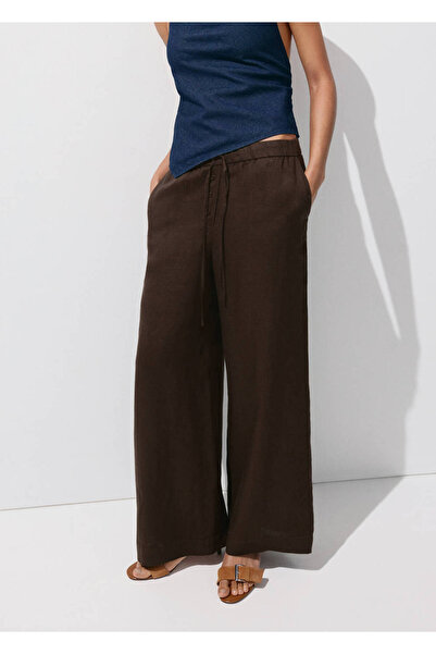 MANGO Woman Keten wide leg pantolon
