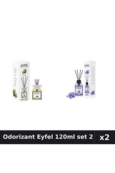 Eyfel Set 2 Odorizant Camera cu Betisoare - Lacramioare, Lavanda 120ml