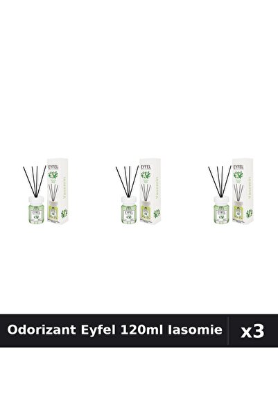 Eyfel Set 3 Odorizant Camera cu Betisoare Iasomie 120ml - Parfum Intens