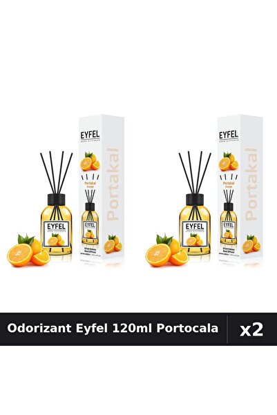 Eyfel Set 2 Odorizante Camera cu Betisoare Portocala 120ml - Parfum Intens