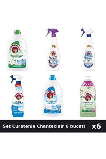 Chanteclair Set 6 Curatenie - Detergent 1575ml, Degresant 600ml, Balsam 1800ml