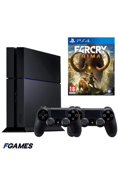 Sony Consola Playstation 4 Ps4 500gb + Două controlere + Far Cry Primal PlayS...
