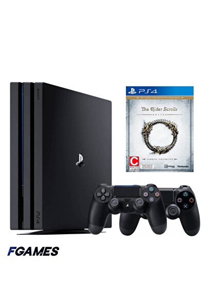 Sony Consola Playstation 4 Pro Ps4 1TB + Două controlere + The Elder Scrolls ...