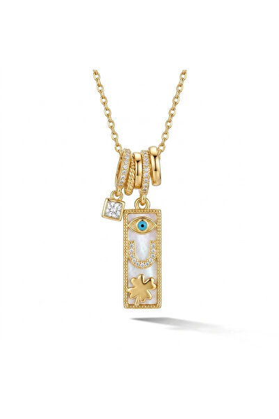 h&b design jewel Gold Şans Kolye