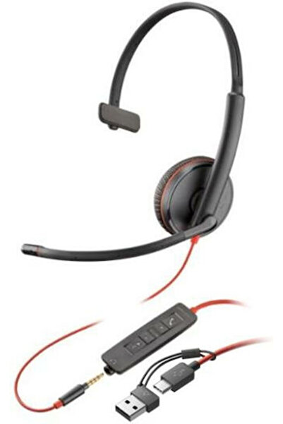 HP Blackwire Σειρά 3200 Ακουστικά Πολυμέσων Επί του Αυτιού με Μικρόφωνο