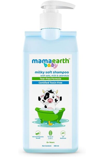 Mamaearth Milky Soft Shampoo with Oats, Milk and Calendula for Babies (400 ml)