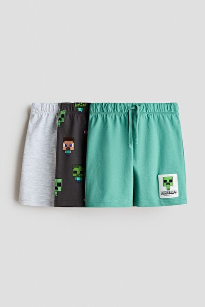 H&M 3'lü Pamuklu Şort