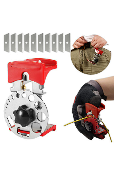 Brak Dezizolator manual de cabluri, mașină de dezizolat fire, cu 10 cuțite "