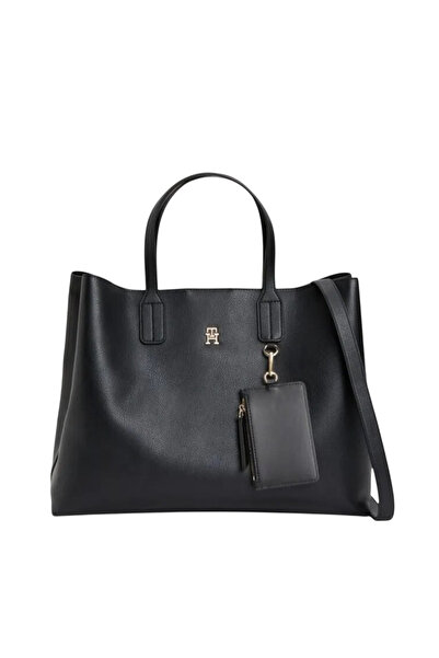 Tommy Hilfiger Γυναικεία TH Icon Satchel Τσάντα Μαύρη AW0AW18723-BDS