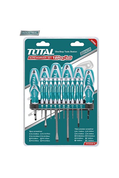 TOTAL Set 18 surubelnite - Cr-V (INDUSTRIAL)