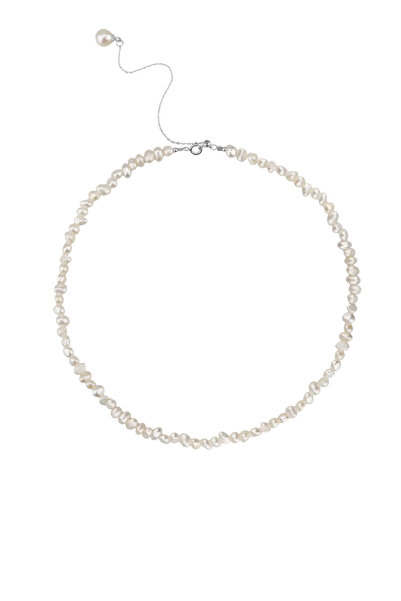 Lisa&Co. Colier Argint Organic Pearls L Argint placat cu rodiu / Perle de apa...