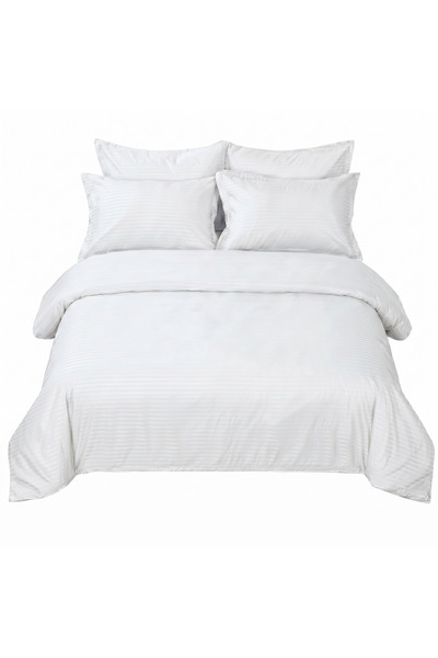 Sisiter 6 Piece Double Duvet Cover Set with Elastic Fitted Sheet - Microfiber...